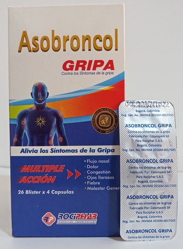 [007690] ASOBRONCOL GRIPA CAP X 104  ROCIPHAR